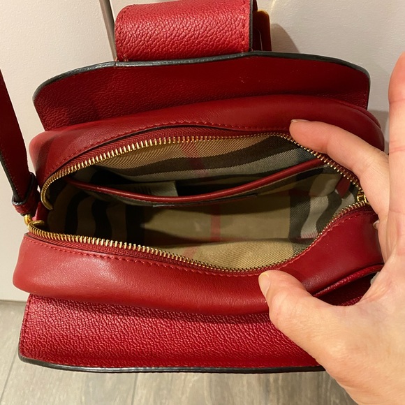 Burberry Small Zip Buckle Bag (Parade Red) - Picture 2 of 4